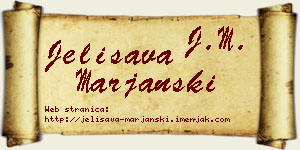 Jelisava Marjanski vizit kartica